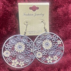 Floral Silver Earrings